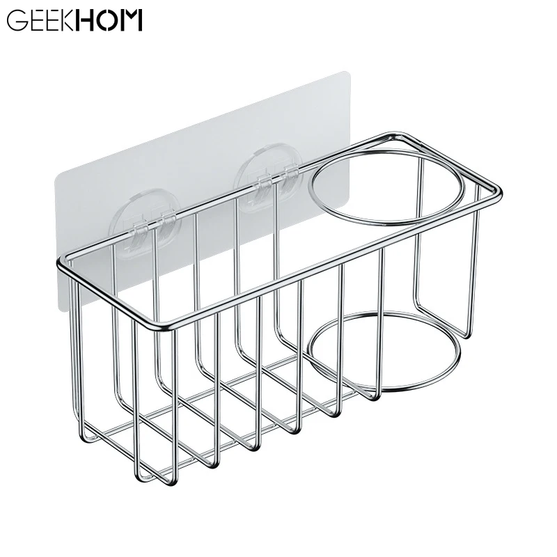 

Kitchen Organizer Dish Drainer Rack Stainless Dish Drying Storage Sink Rack Sponge Brush Holder Kitchen Accessories Tools