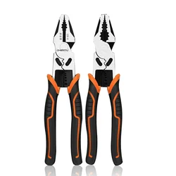 Cortador de fio de grau industrial combinação multi ferramenta descascador de fio ferramenta de reparo de friso 8/9 polegada alicate multifuncional conjunto