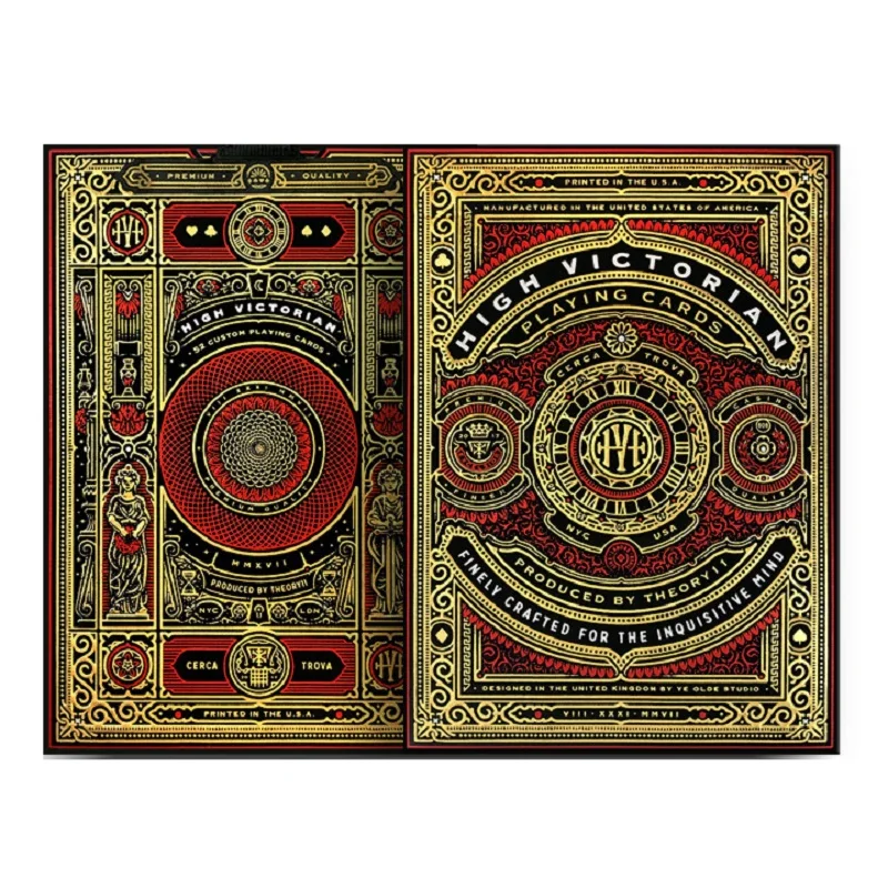 

Theory 11 Red High Victorian Playing Cards Luxury Deck Poker Size USPCC Limited Edition Magic Card Games Magic Tricks Props