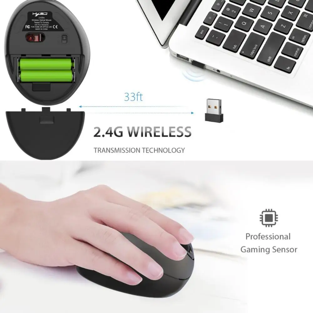2.4G wireless mouse 7 key ergonomic gamer mouse AA version mouse  Gaming mouse suitable for PC notebook computer laptop