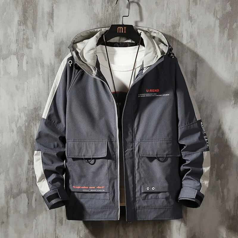 

CI Shuai 2020 Spring New Style Hooded Jacket Men's Trend Joint Contrast Color Fashion Man Students Coat