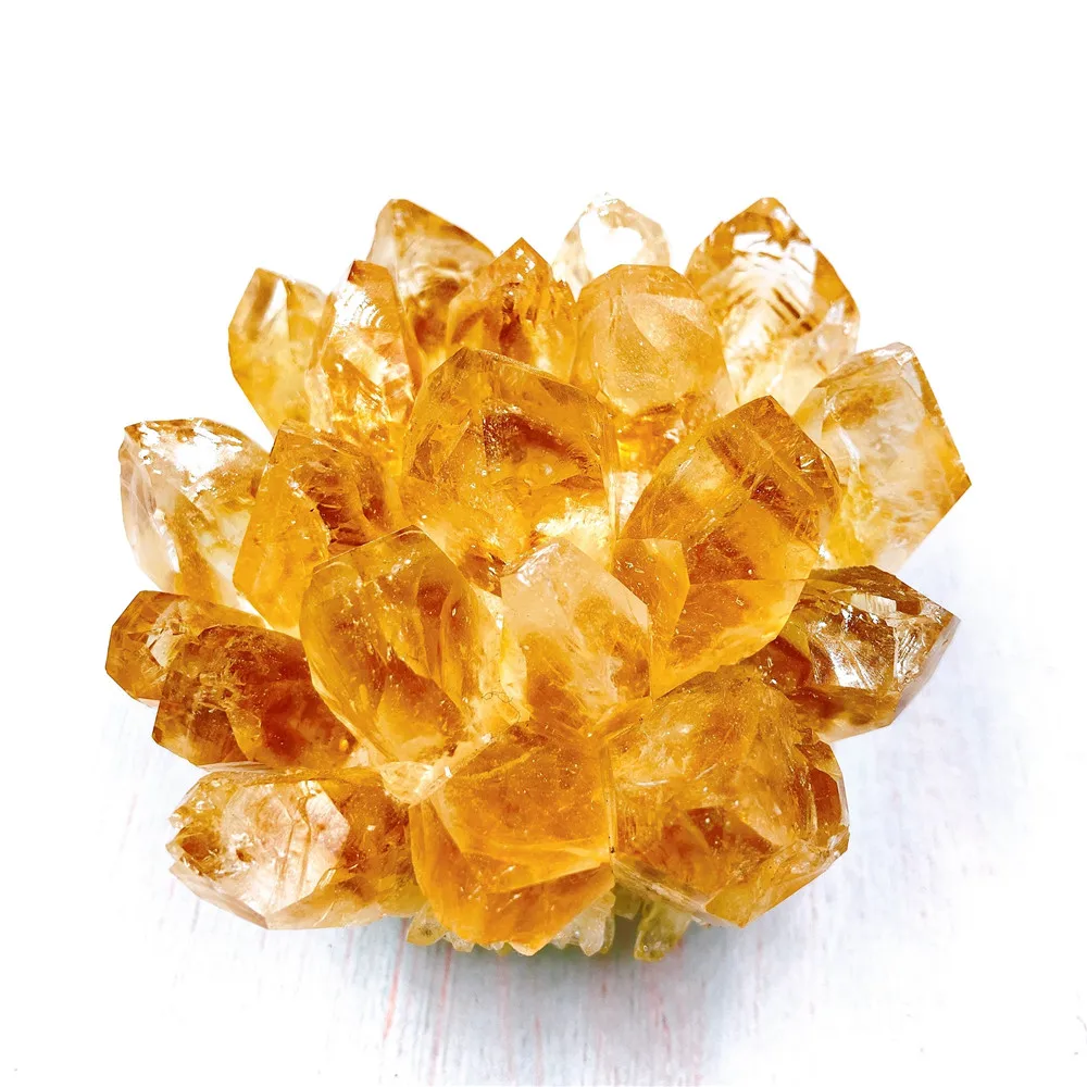45 Cuentas Sueltas De Cristal De Cuarzo Amarillo Citrino