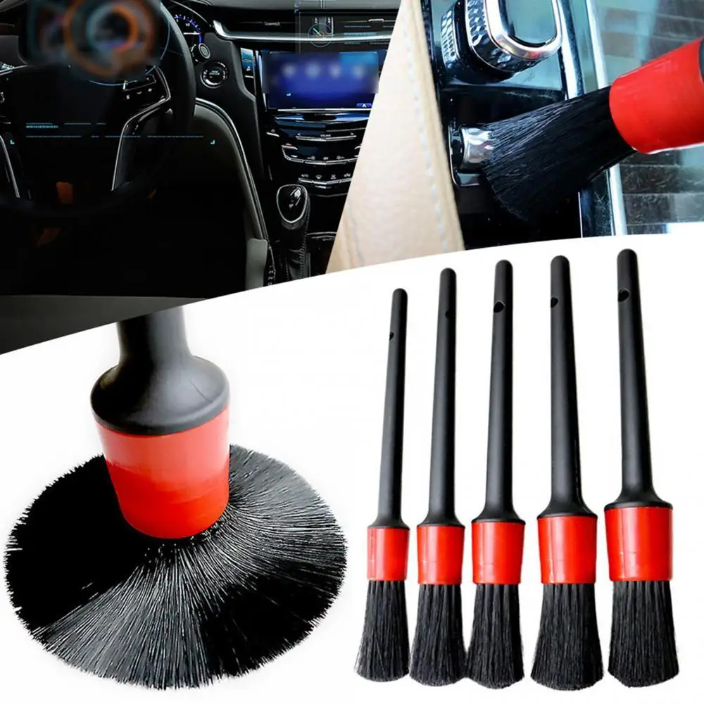 5Pcs/Set Cleaning Brushes Soft Multi function PP Seat Detailing Cleaner