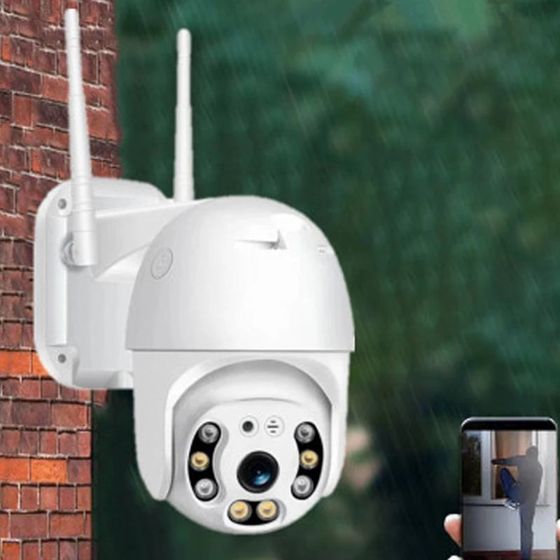 1080P HD PTZ Беспроводная ip-камера водонепроницаемый двойной светильник наружный
