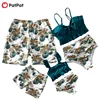 PatPat New Summer Ruffle Hem Jungle Tiger Print Family Matching Swimsuits Famliy Look