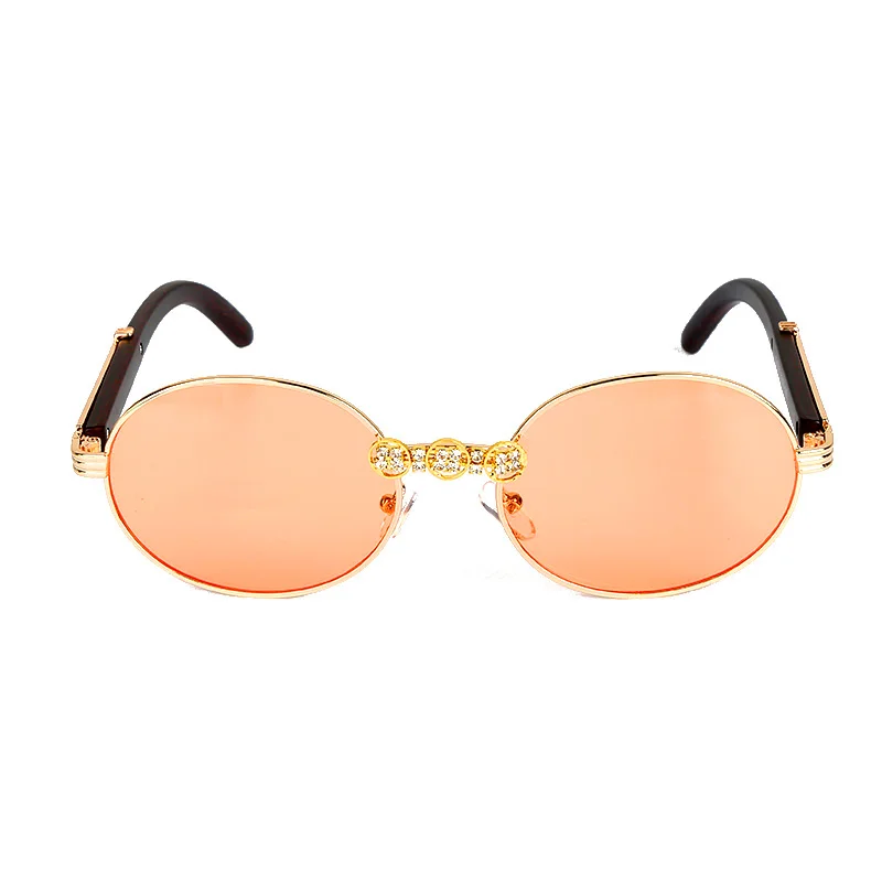 Стразы, Винтажные Солнцезащитные очки для женщин, роскошные, с бриллиантами, Ретро стиль, солнцезащитные очки для мужчин, фирменный дизайн, круглые солнцезащитные очки для женщин,, очки - Цвет линз: 7