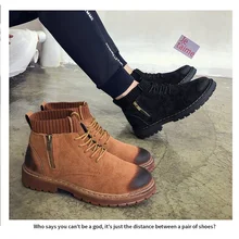 Новинка года; мужские Ботинки martin; кожаная обувь; модные теплые зимние ботинки с высоким берцем; ботинки в байкерском стиле; Теплая обувь; размеры 39-44