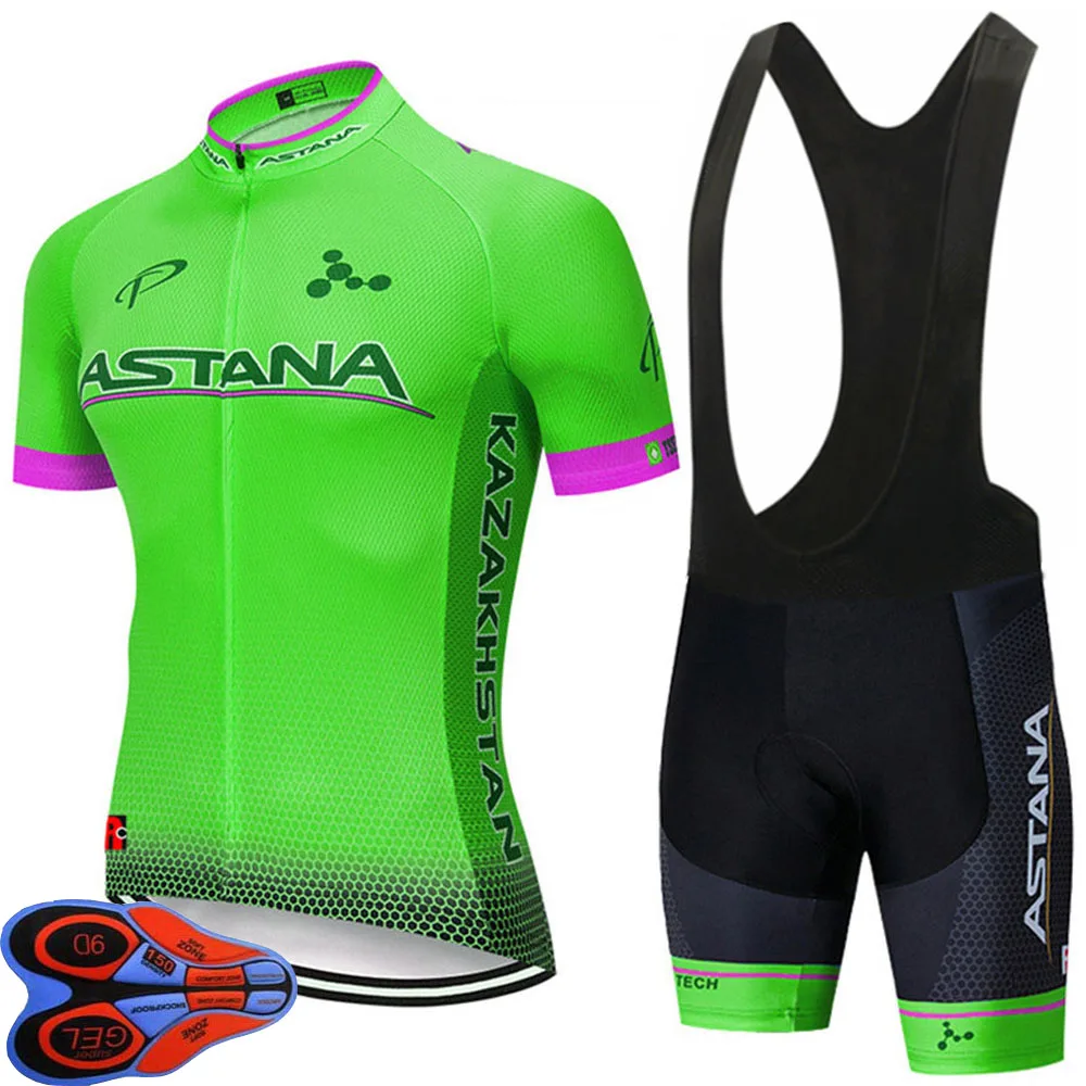 ASTANA 2019 New Pro Cycling Jersey Set Breathable MTB Bicycle Clothing Mountain Bike Wear Clothes Maillot Ropa Ciclismo | Спорт и