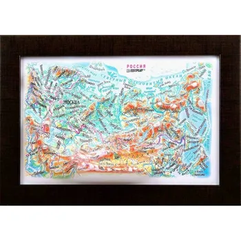 

Souvenir relief map of Russia in the frame