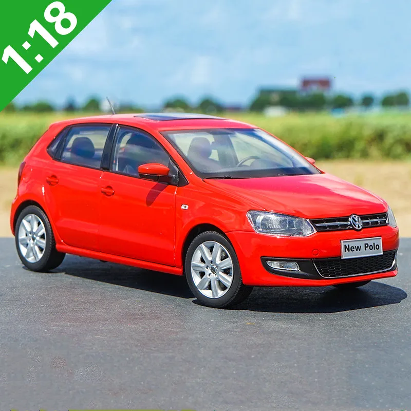 Лучшие продажи, 1:18, новые модели из сплава VW P-OLO, модели автомобилей из литого металла, лучшая коллекция, Изысканные Подарки - Цвет: Красный