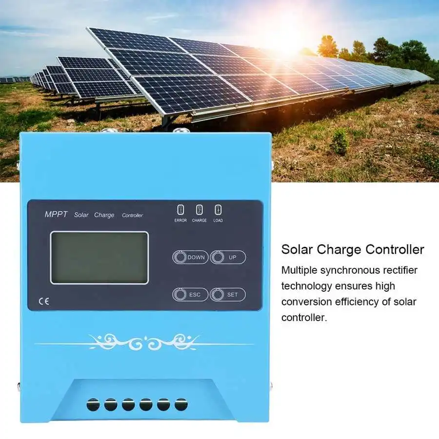 JN MPPT MINI 10A 20A 30A контроллер солнечного заряда DC12V 24V 48V 96V ЖК регулятор дисплея PV