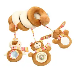 Младенческая Детская активность спираль плюшевые постель с игрушкой прогулочная коляска игрушка подвесная погремушка для малышей