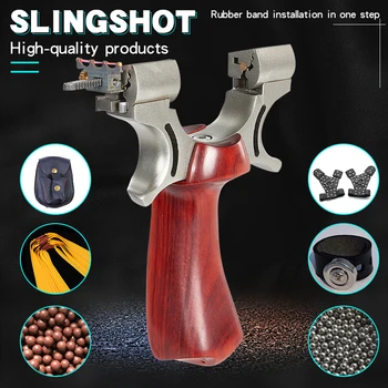 

High Quality Rubber Band Slingshot Big Power Stainless Steel Catapult Professional Fast Bow Accessories Outdoor Hunting Shooting
