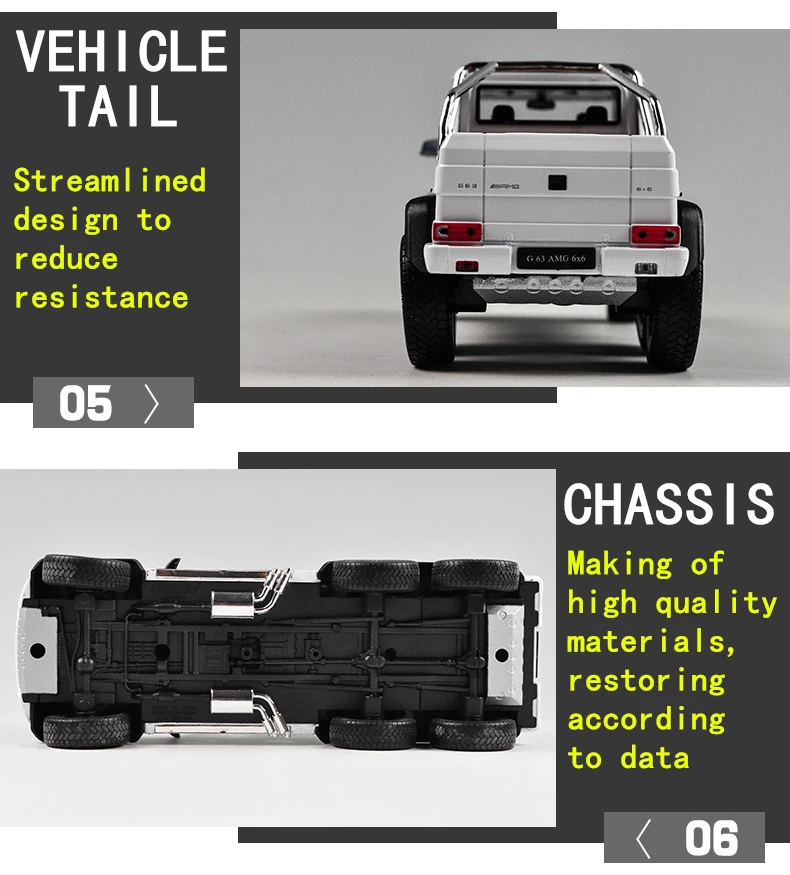 WELLY 1:24 Mercedes-Benz G-Class G63 6X6 модель автомобиля из сплава Модель автомобиля Моделирование Украшение автомобиля коллекция Подарочная игрушка Литье под давлением модель