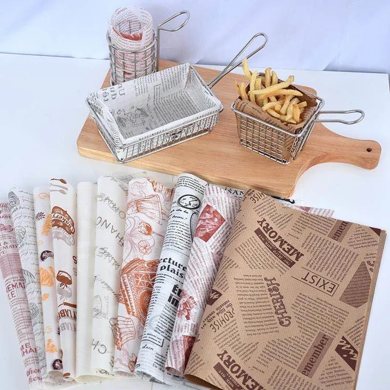 

Lateefah Food Wrapping Paper 50 PCS Cake Cookie Macaron Oil Proof Paper Sandwich Greaseproof Wax Paper Kitchen Supplies