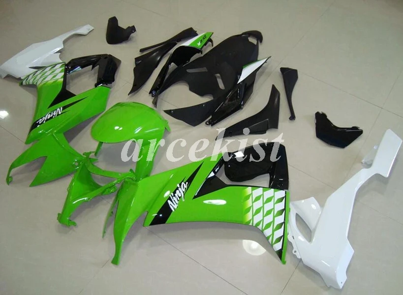 4 подарки ABS мотоцикл обтекатели комплект подходит для kawasaki Ninja ZX-10R ZX10R 2008 2009 2010 10R 08 09 10 Кузов Набор Белый Зеленый