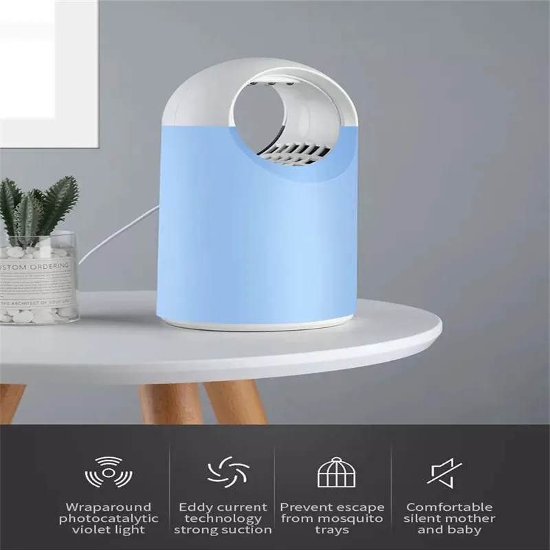 Household LED Mosquito Insect Killer Lamp Trap LED Pest Control Electric Anti Fly Repeller Bug Insect Repellent Light Repellents