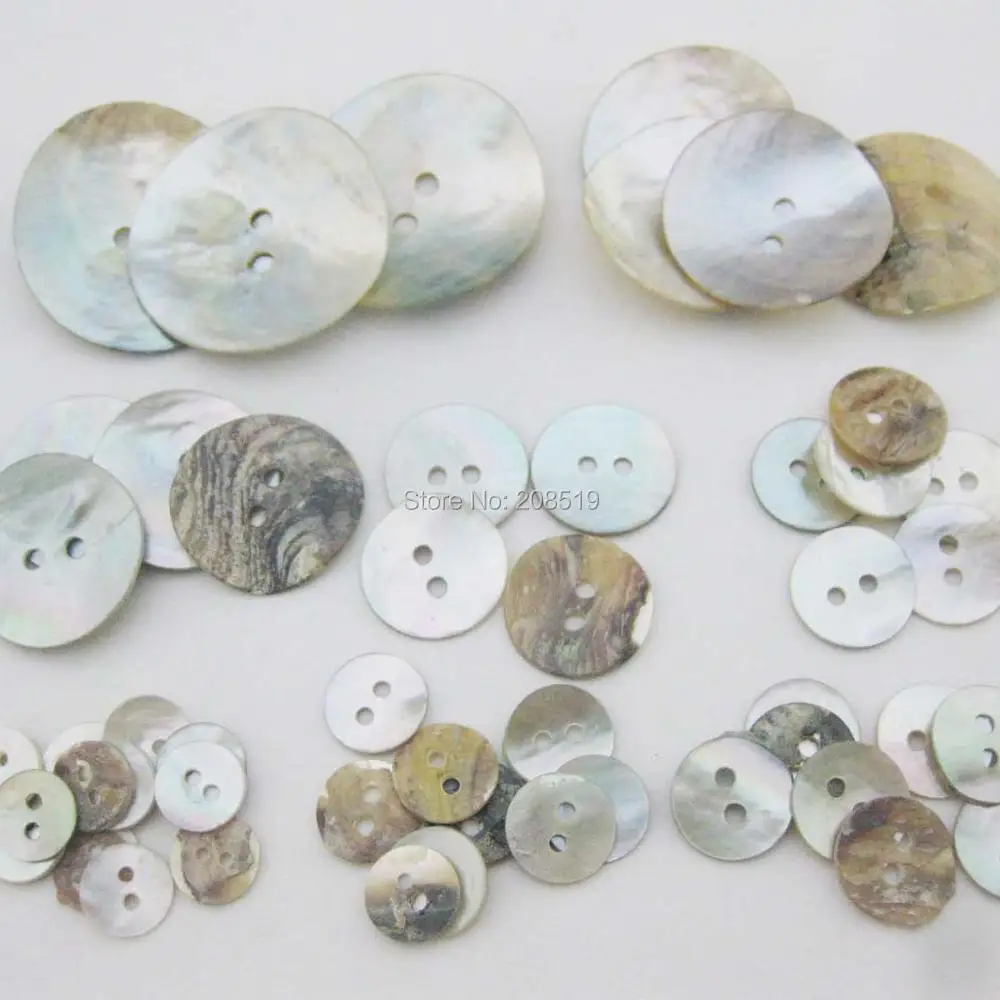 NBNNKG Nature Sea Shell Made Shirt Buttons 30Pcs Multisizes Sewing Garment Fit DIY Craft Ornament Seashell Botoes