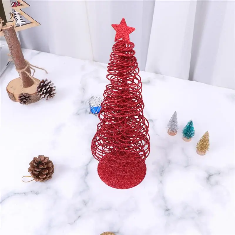Мини железная проволока Рождественская елка домашняя настольная Искусственная