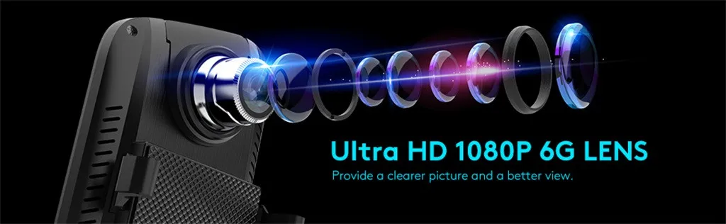 10 сенсорный экран 1080p Автомобильный видеорегистратор с двумя объективами Full Hd 1080p видеорегистратор камера с углом обзора 170 градусов Dc5v 200ma# P45