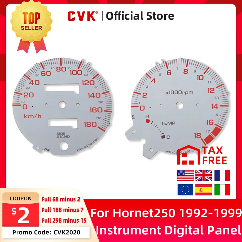 CVK Instrument Speedometer Face Plate Panel Digital Dial Dashboard For HONDA Hornet 250 1992 1993 94 95 96 97 98 1999 Hornet250 |