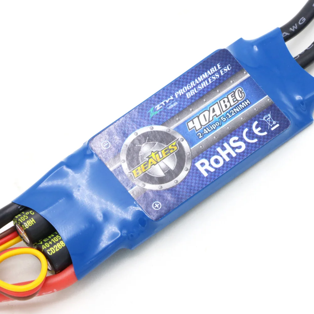 ZTW Beatle Series 2-6s 20A 30A 40A 50A 60A 80A контроллер скорости ESC с Programe картой для радиоуправляемого дрона RC вертолета