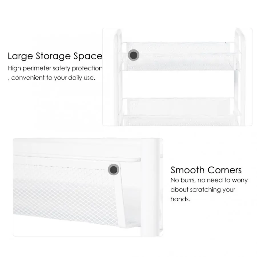 Съемная тележка 3 ярусная металлическая вращающаяся для хранения парикмахерских