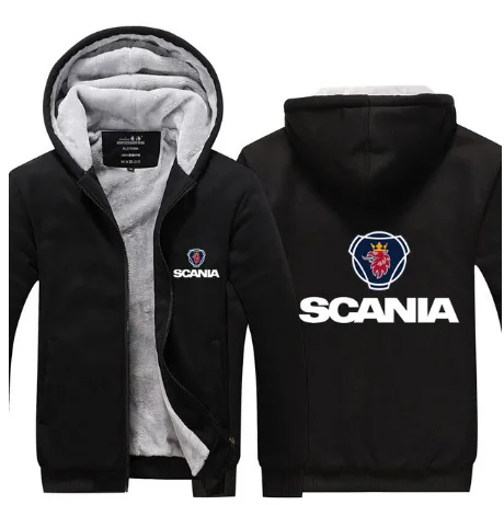 Зимняя Толстая куртка с капюшоном толстовка с капюшоном на молнии Scania стильная повседневная утепленная куртка на молнии S-5XL a c