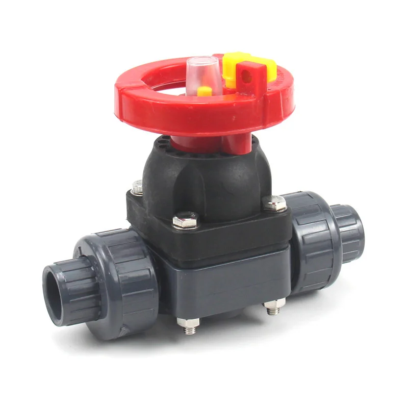 

1pc 20-50mm UPVC Gate Diaphragm Valve Aquarium Tank Irrigation Pipe Adapter Garden Water Connectors Male Insertion Union Type