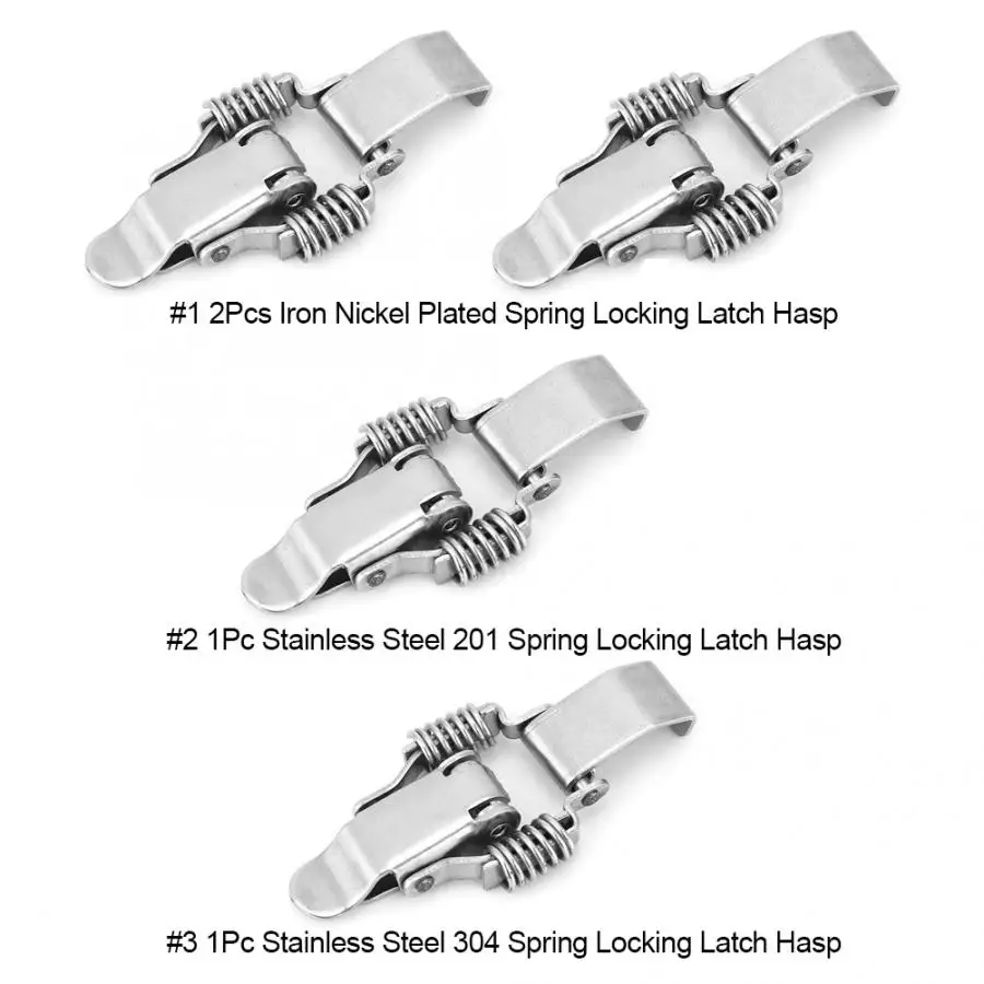 

Latch Catch Toggle Spring Locking Latch Hasp Heavy Duty Iron Nickel Plated/Stainless Steel Fastener Hardware Fittings hardware