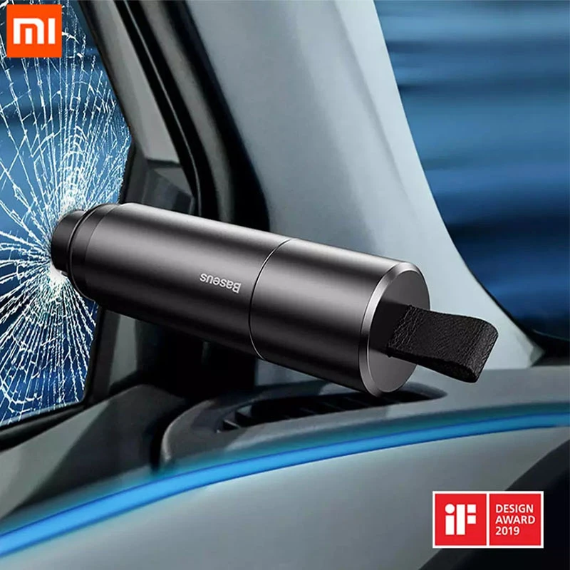2020 new Xiaomi safety hammer one press to break the embedded sharp knife to prevent scratch design for safe escape