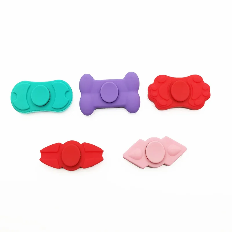 

Trefoil Silica Gel Fidget Spinner Direct Selling Children Adult Cartoon Educational Toy Night Light Fidget Spinner