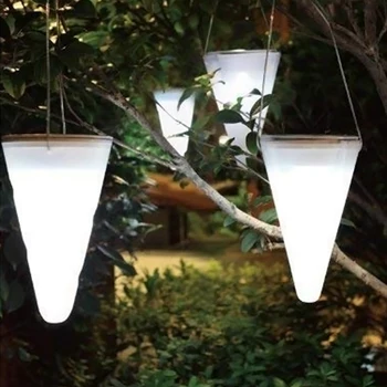 

Dropshipping Hanging Solar Light Cone-shaped Solar Garden Lights Ice White LED Lights Outdoor Lighting Home Garden Decoration