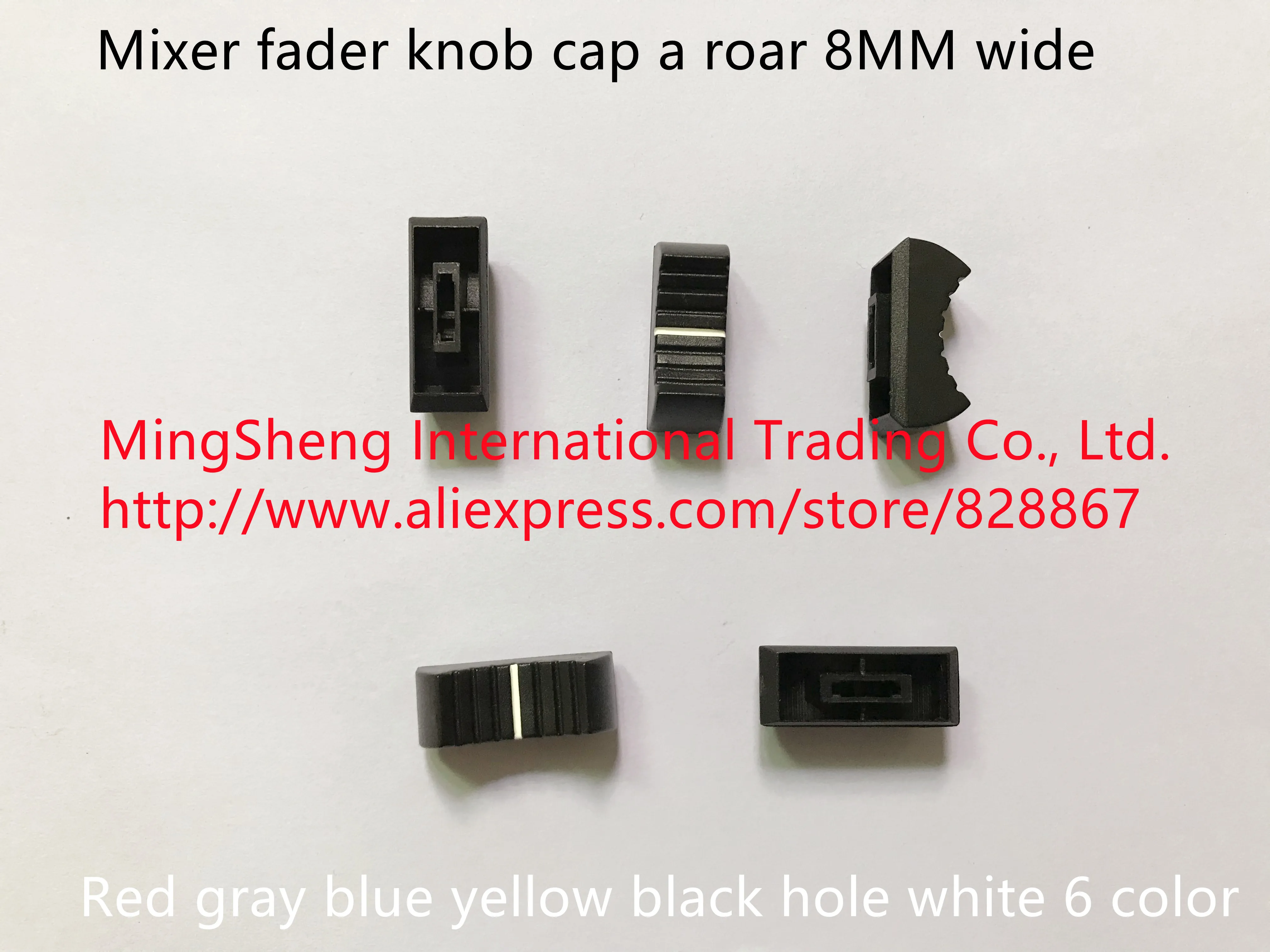 Original New 100 Mixer Fader Knob Cap A Roar 8mm Wide Red Gray Blue