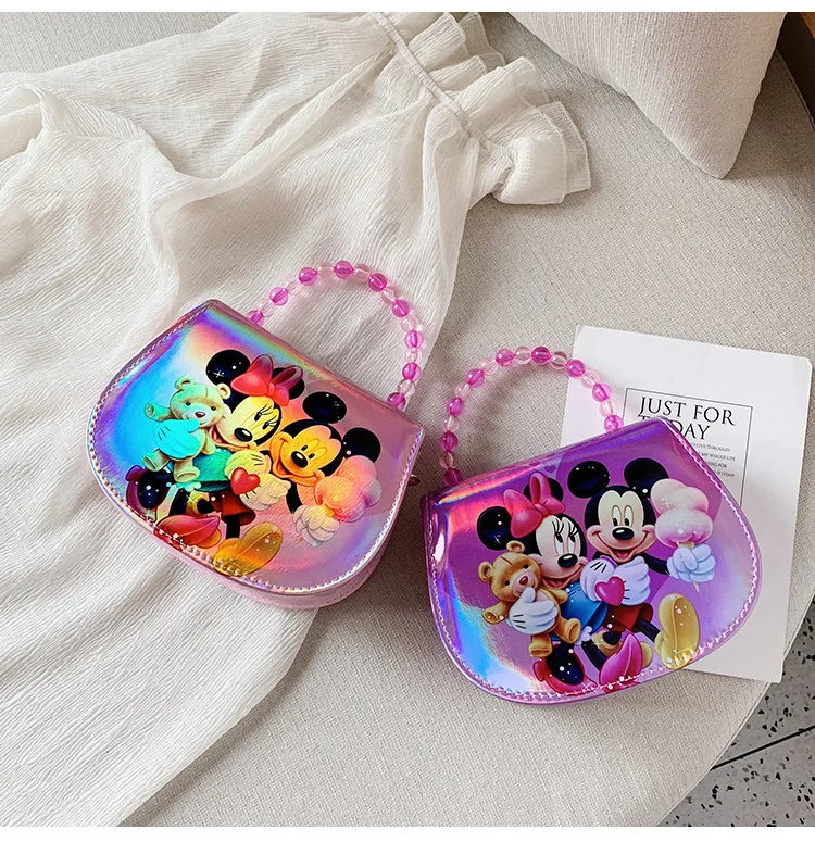Disney лазерная сумка Детские Мультяшные Микки сумки с изображением мыши Tote модная сумка через плечо мультяшная сумка через плечо сумки-мессенджеры Минни