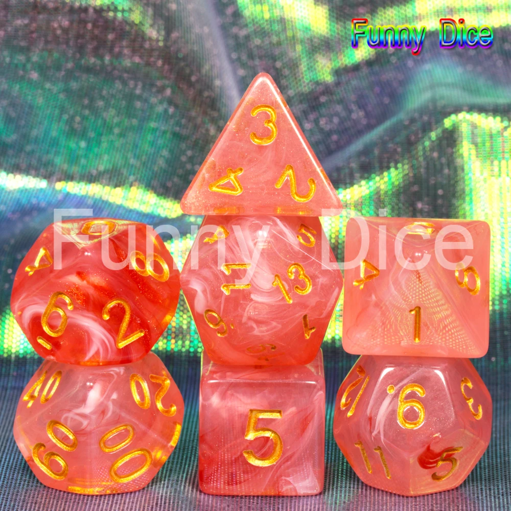 Переносные игральные кубики Туманность 7 для игра DnD D4 D6 D8 D10 D12 D20 подарочный набор