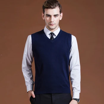

Mens Wool Knit Vest Sweater Pullover Sleeveless Tops V Neck Basic Fashion Business Casual Smart BO26632211