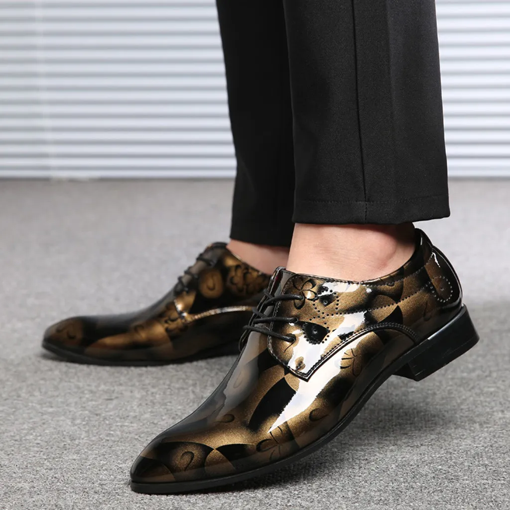 KANCOOLD Мужские модельные туфли; модные яркие туфли с острым носком; мужские кожаные свадебные модельные туфли на шнуровке в деловом стиле; лоферы