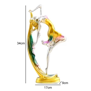 

Resin Dance Movements Dancer Statu Collectible Figurine Sculpture Home Office Tabletop Ornament