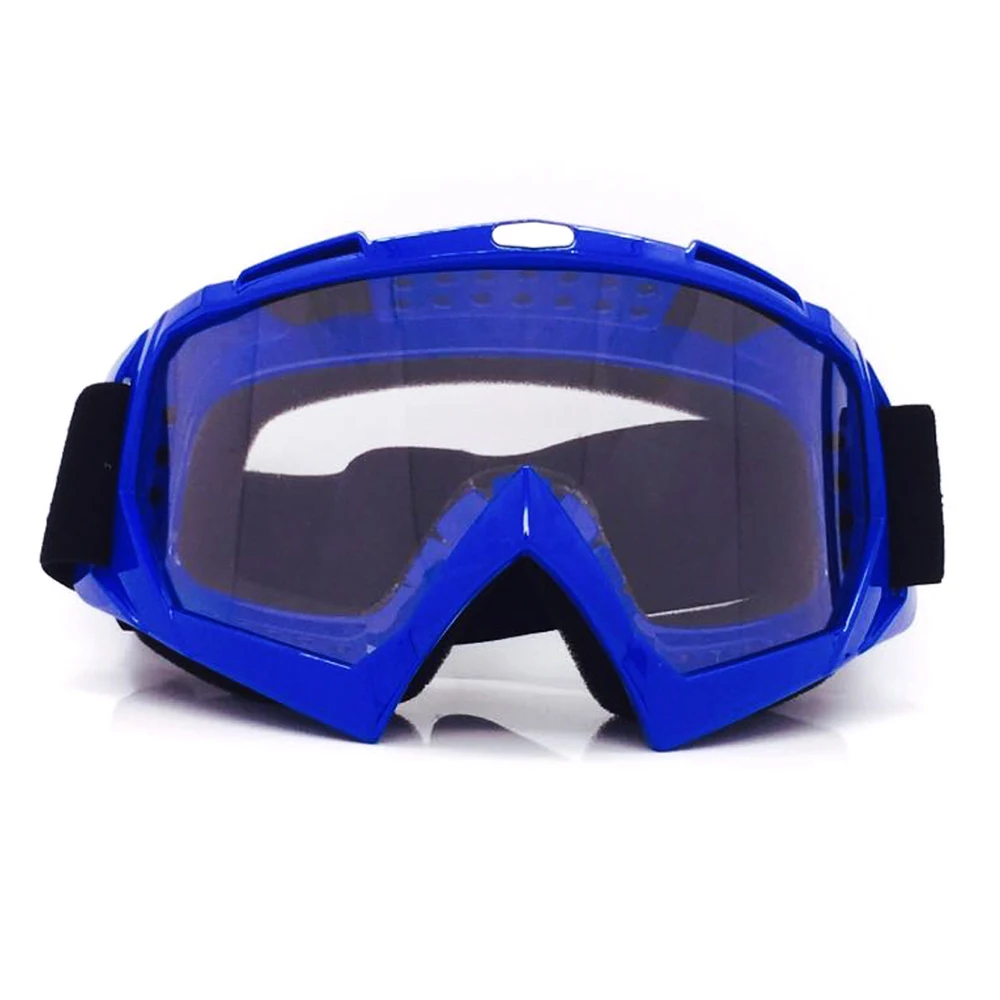 blue frame transpar Водонепроницаемые противотуманные пылезащитные очки гонщика очки универсальные дорожные DH очки для мотокросса прочные ветрозащитные - Цвет: blue frame transpar