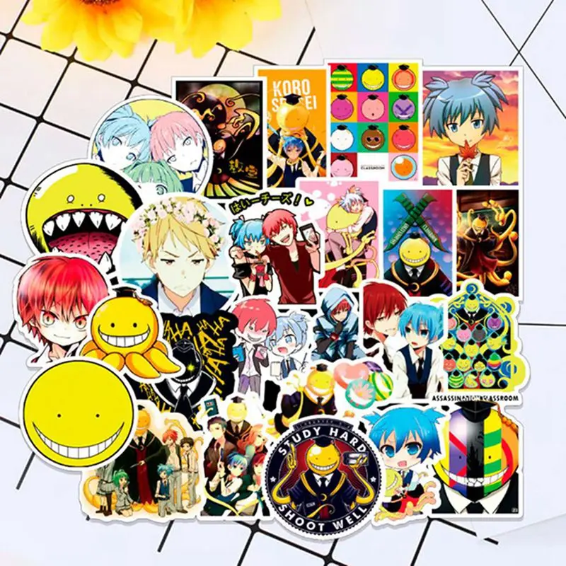 50Pcs Japan Anime Assassination Classroom Graffiti Cartoon Stickers For Luggage Laptop Skateboard Bicycle Decal