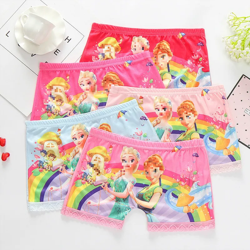 

5pcs/lot Kids Panties Baby Girls Cartoon princess Underwear Children Underpants Lovely Boxer Boy Panty Girl briefs Short Clothes