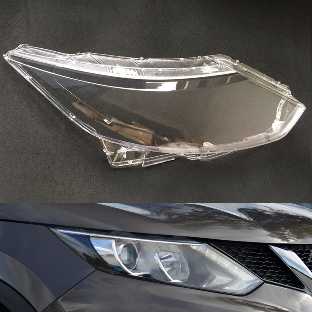 Для Nissan Qashqai объектив фары автомобиля крышка Замена прозрачного стекла авто оболочка Крышка - Цвет: Passenger Sider