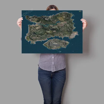 

Jedi Survival PUBG Eilandkaart Familie Groot gebied Decoratief schilderen Poster Internet Bar Muur Woonkamer Muurschildering 874