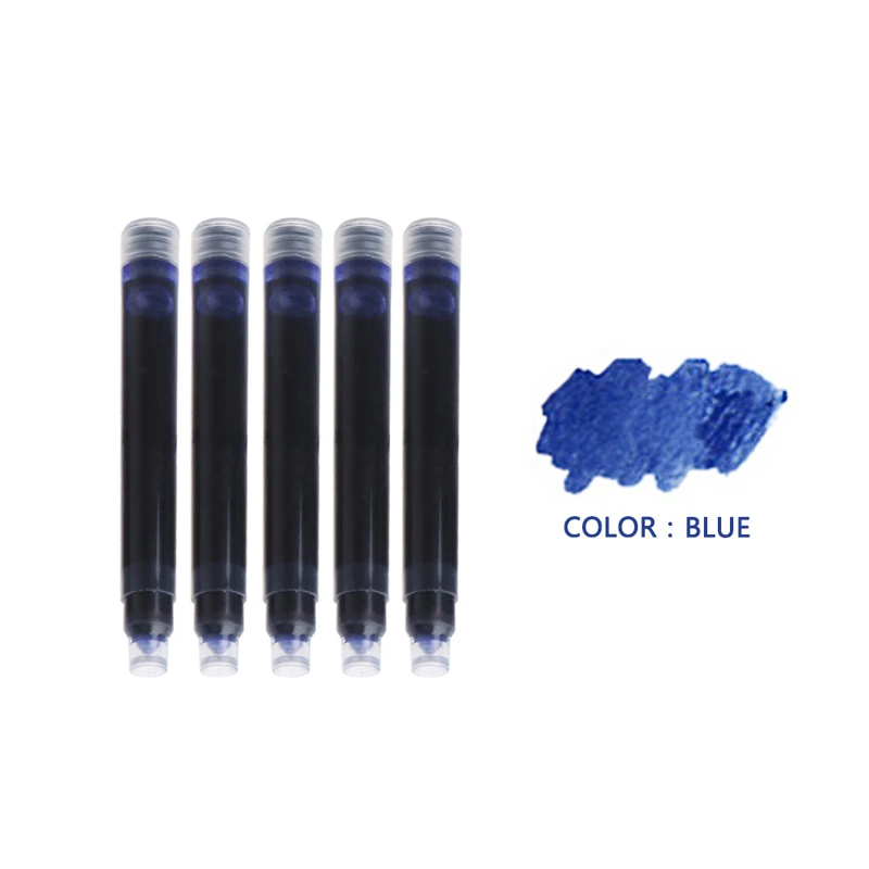 5 шт. Чернильное Jinhao картриджи перьевая ручка заправка в черный/синий пишущий инструмент LX9A - Цвет графита: BL