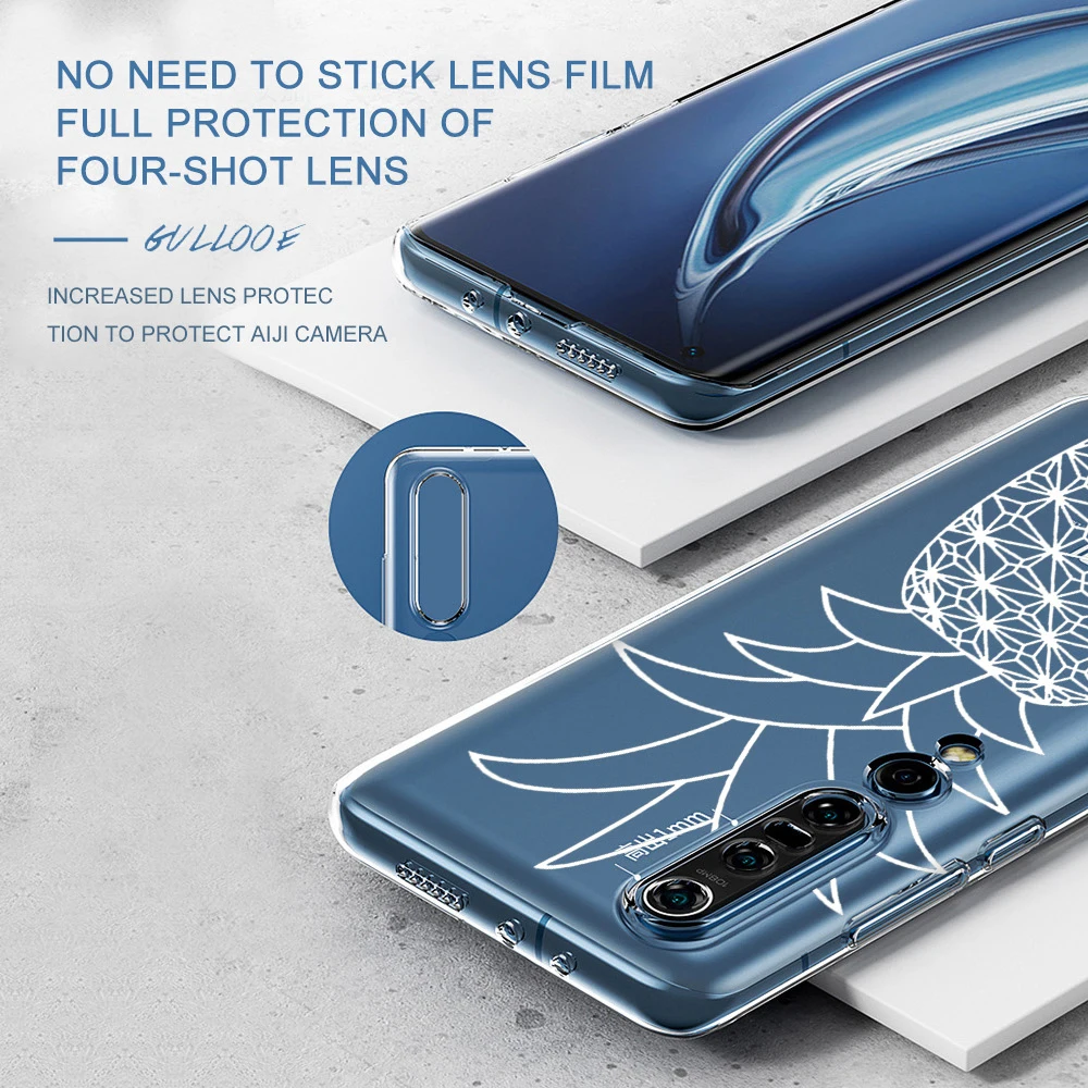 White Mandala Case For Xiaomi Redmi Note 10 8T 9 8 7 Pro 9A MI Note 11 10 9 9T Pro SE A3 Lite Poco X3 NFC F1 Soft TPU Phone Back