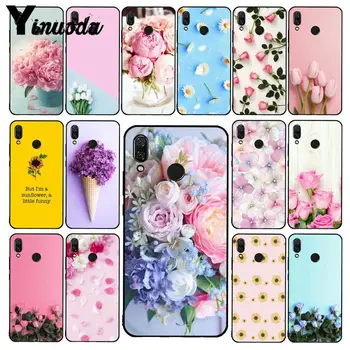 

Yinuoda Elegant Flower Pink Purple Peony Rose Tulip Phone Case for Xiaomi Redmi Note 7 5 4 Redmi 5plus 6A Note8 4X Note8Pro