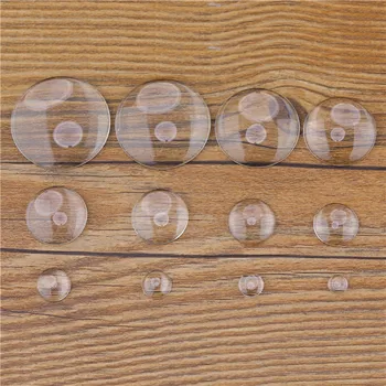 

JUYA 10Pcs/lot Clear Glass Round Cabochons Transparent Dome for Jewelry Making DIY Findings 8/10/12/14/16/18/20/23/25/30mm