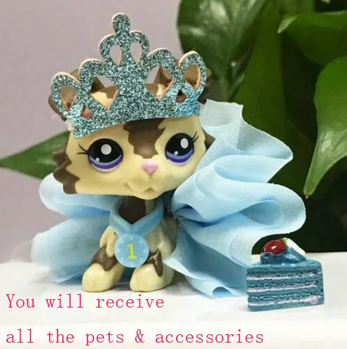 Pet Shop Mini #2210 коричневый крем колли собака маленькие игрушки голубые глаза щенок