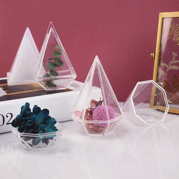 

Transparent Silicone Mould Resin Decorative Craft DIY Cutting Shape Diamond Storage Box Mold Epoxy Resin Molds For Jewelry